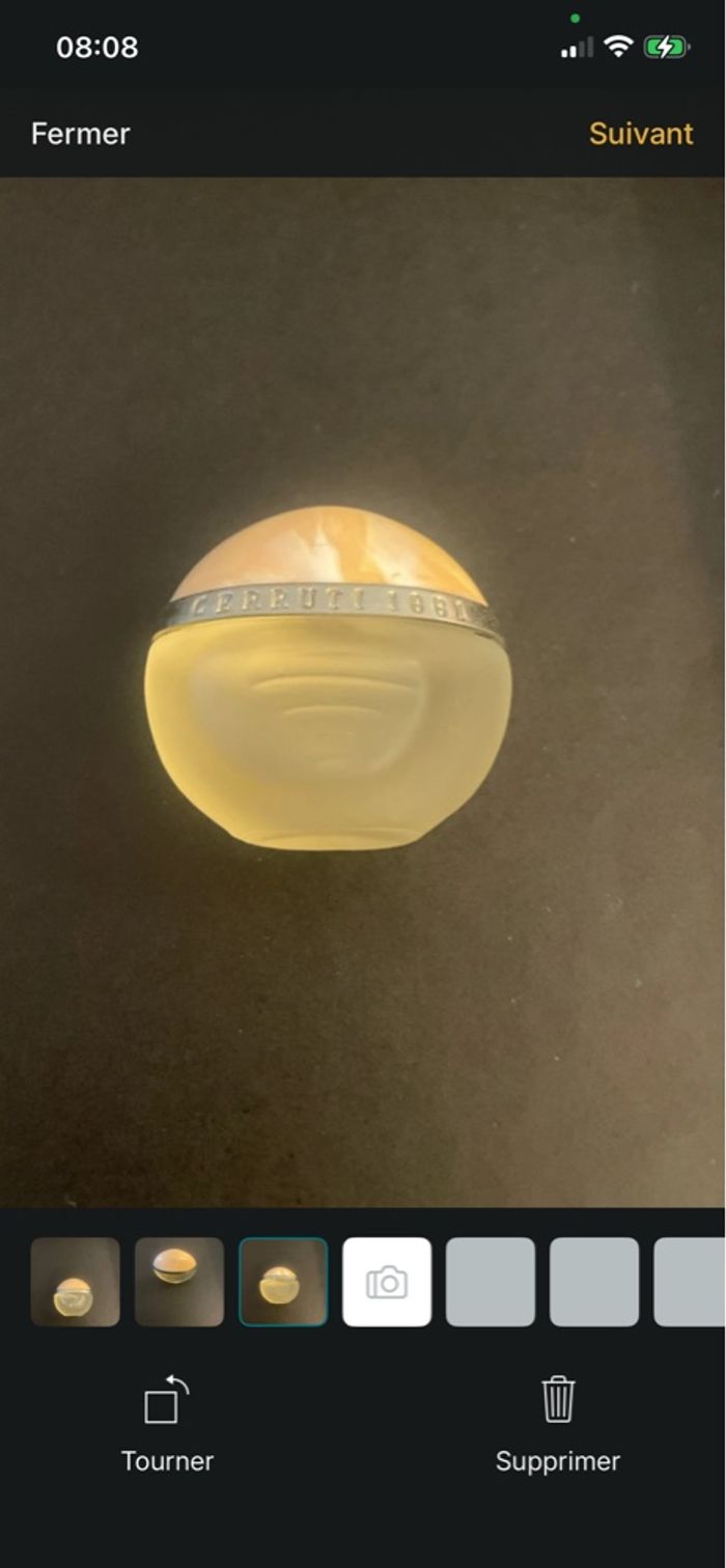 Mini parfum 3,7 ml – flacon vintage en forme de demi-sphère – collection / rare - photo numéro 2