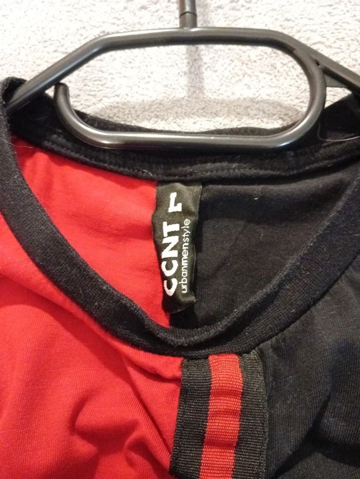 T-Shirt Homme L/40 Noir et Rouge - photo numéro 3