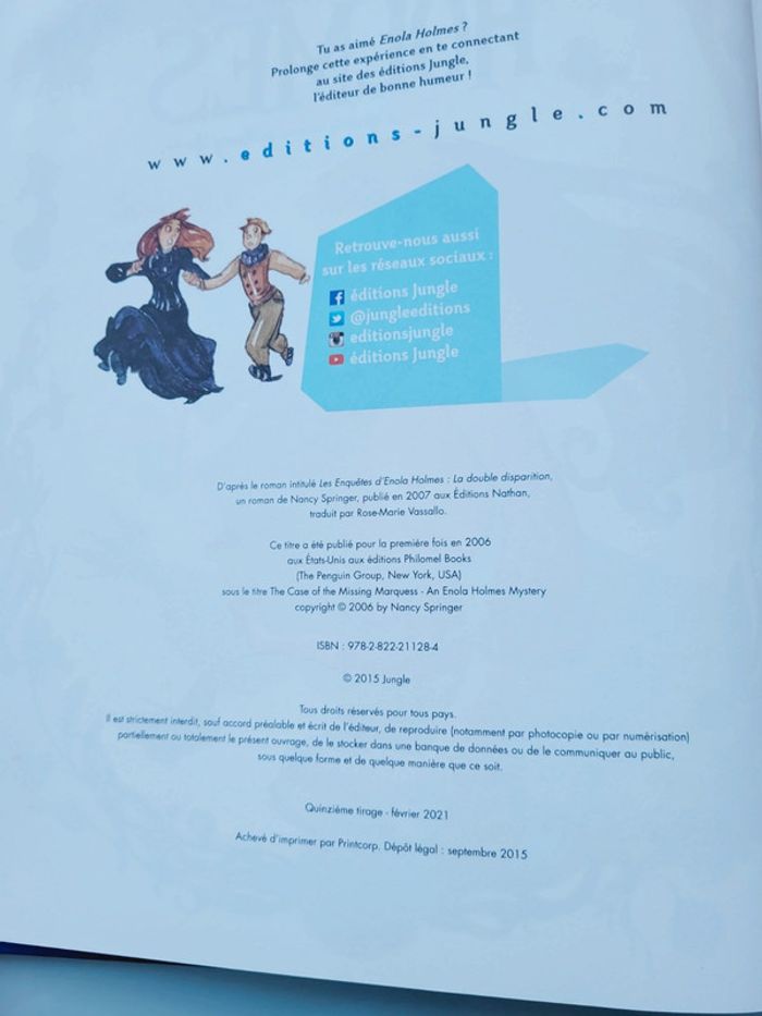 BD les enquêtes d'Enola Holmes, tome 1 La Double Disparition (15) - photo numéro 3