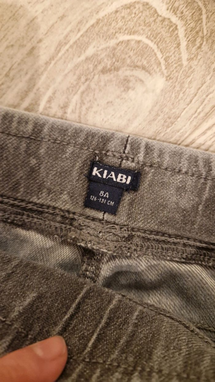 Ensemble chemisier à rayures Tape à l'oeil et jegging gris délavé kiabi 🌚 8 ans - photo numéro 5