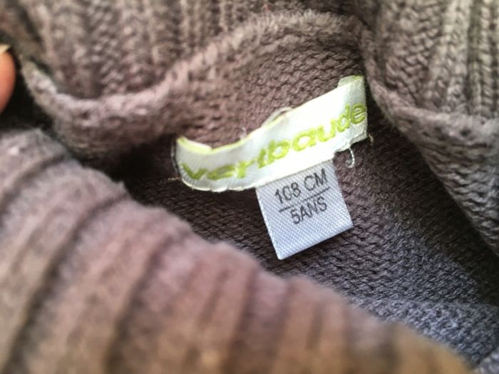 Pull Vertbaudet 5 ans Gris - photo numéro 2
