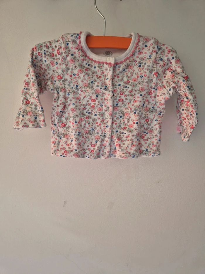 Gilet imprimé floral Petit Bateau 6 mois - 67 cm - photo numéro 1