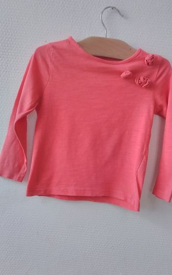T-shirt corail orange 3 ans.