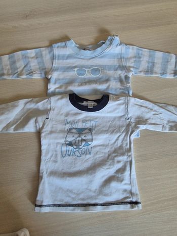 Lot de 3 t shirt manches longues garçon 3 mois