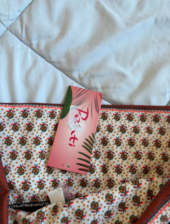 Bas de maillot de bain montant bikini multicolore motif Penti taille L/40 neuf avec étiquette - photo numéro 2