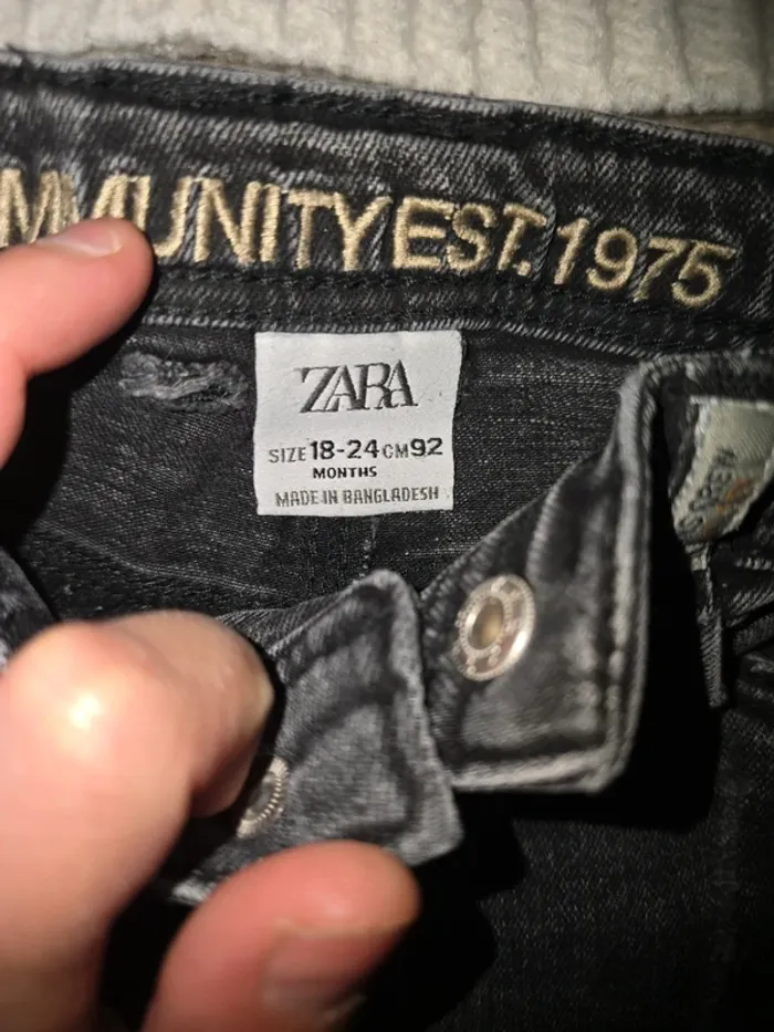 92 cm lot jean slim effet delave et pull torsadé - photo numéro 4