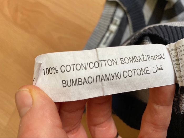 Beau pull ML à rayures grises et noires Tape à l’Oeil T. 6 mois/67 cm garçon TBE - photo numéro 7