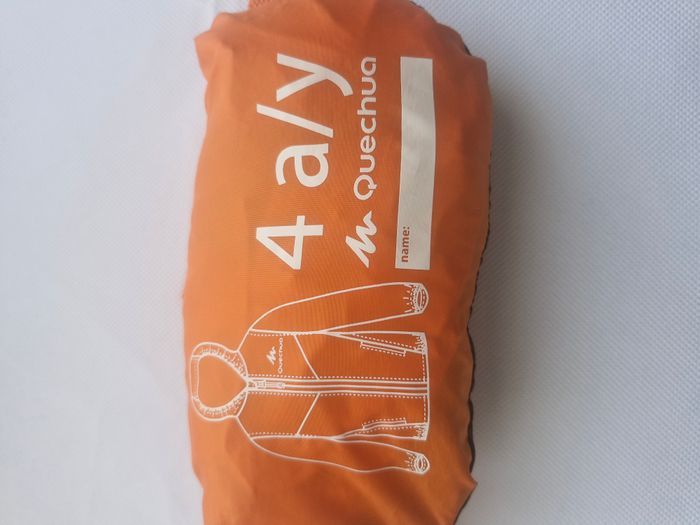 Veste imperméable mixte 4 ans Quechua - Décathlon Bleu marine orange - photo numéro 7
