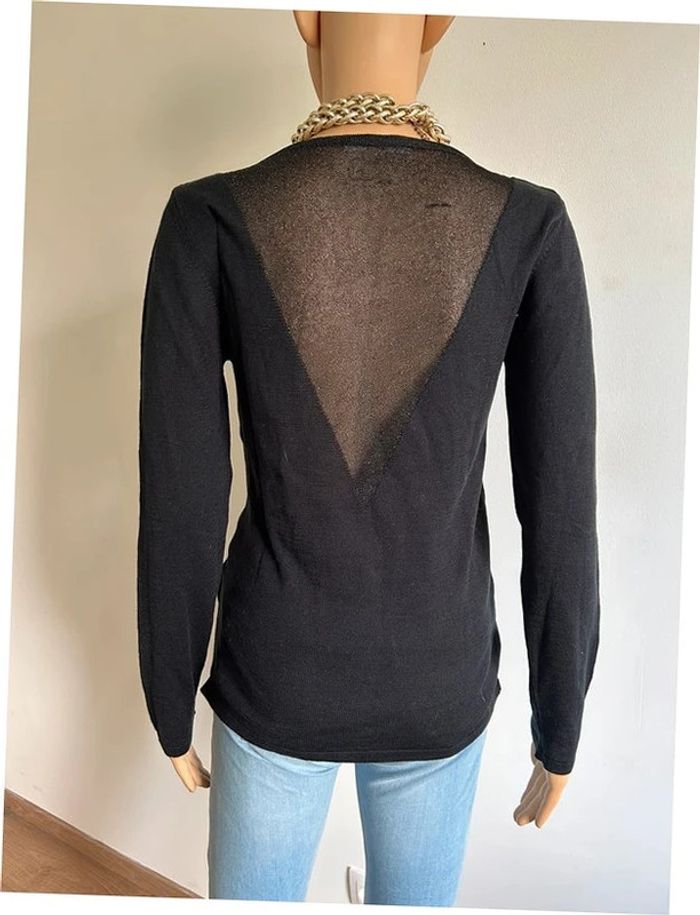 Pull noir pailleté à manches longues An'ge taille unique TBE - photo numéro 7