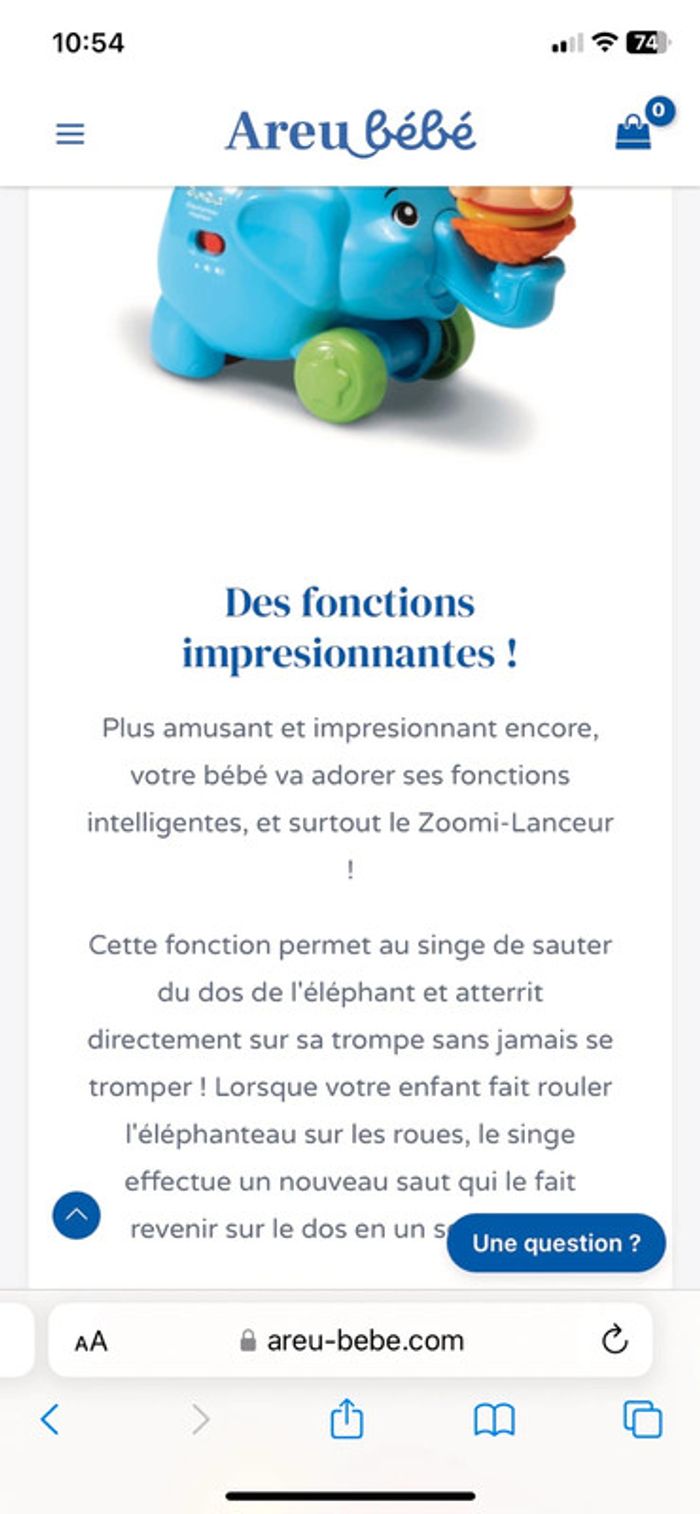 Zoomizooz éléphanteau vtech - photo numéro 4