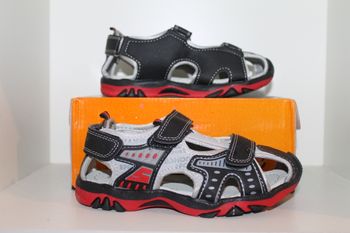 jolie sandales nus pieds rouge noir gris 33
