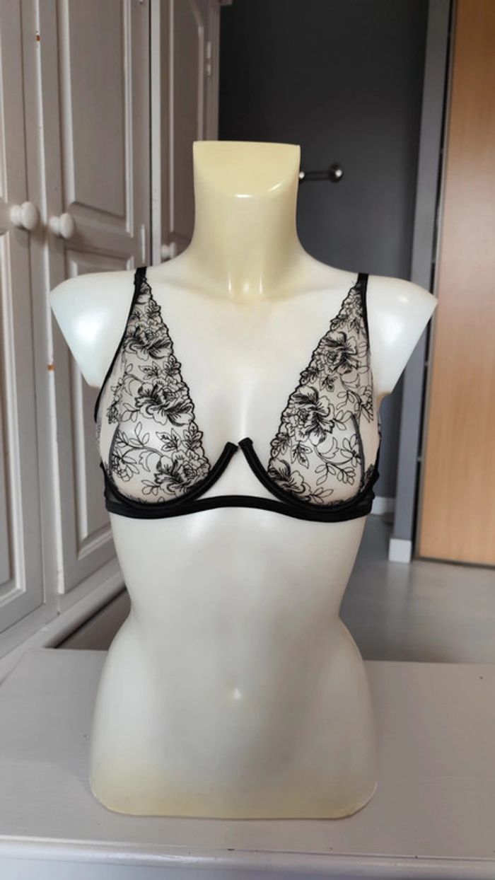 Soutien gorge transparent noir - 85B