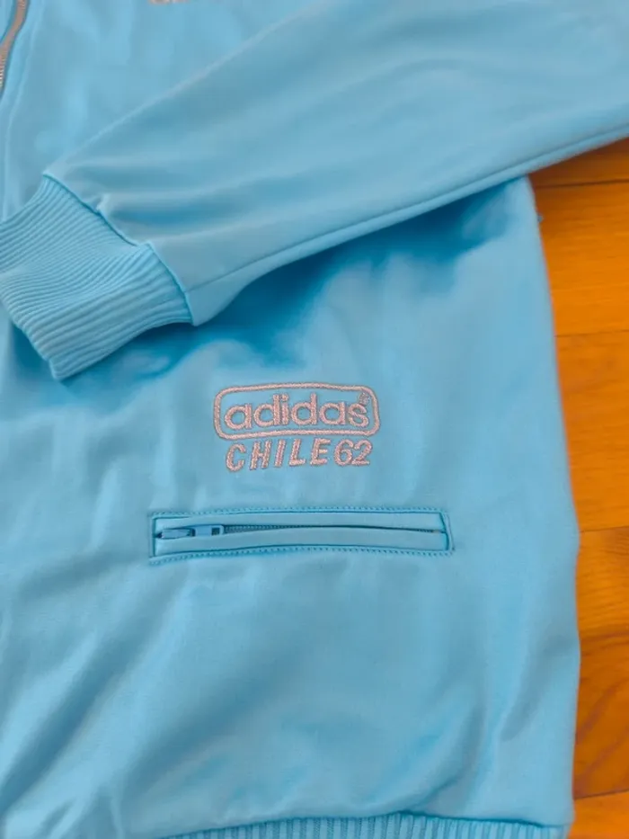 Veste Chile 62 - Adidas - Bleu clair - Taille S - photo numéro 3