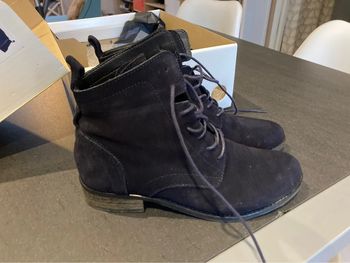 bottine montante bleu marine