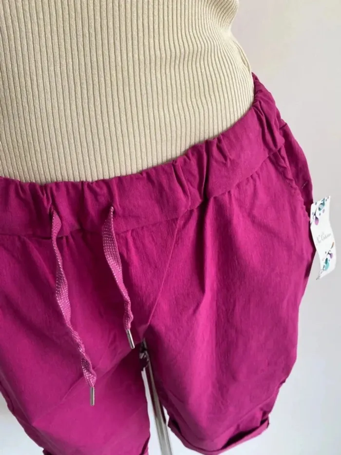 Pantacourt femme mauve curvy TU - photo numéro 2