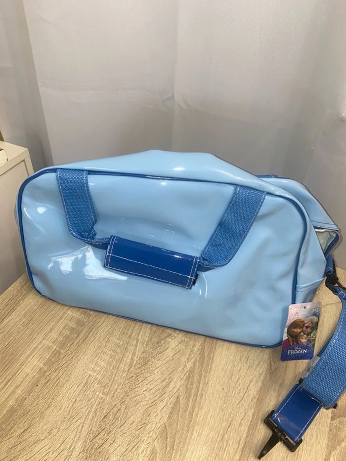 Grand sac de sport/voyage Olaf Reine des Neiges bleu 40x25x15 cm neuf - n56j - photo numéro 2
