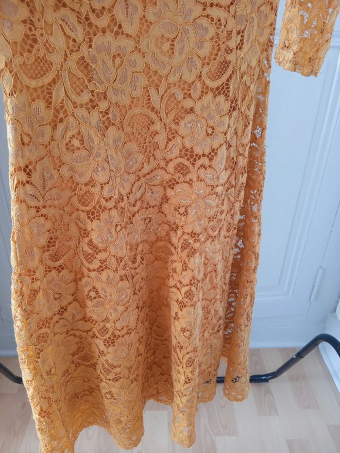 Robe dentelle jaune - Yours Paris - T3 - photo numéro 4