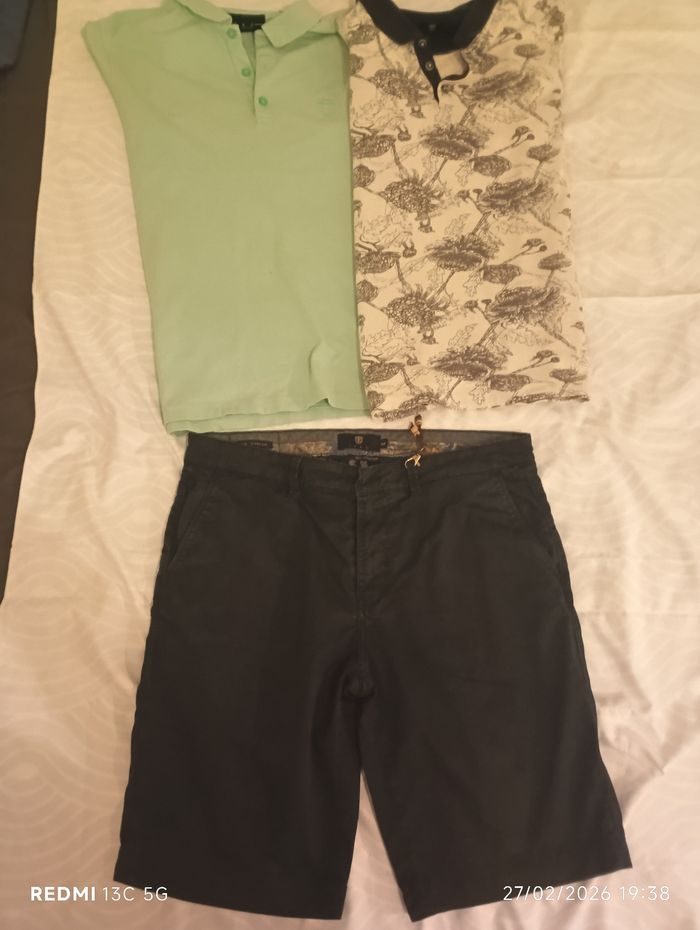 Lot 2 t-shirts et un bermuda collection IZACC