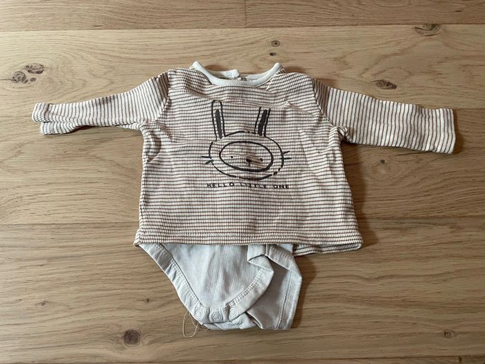 Pull fin avec body 3 mois
