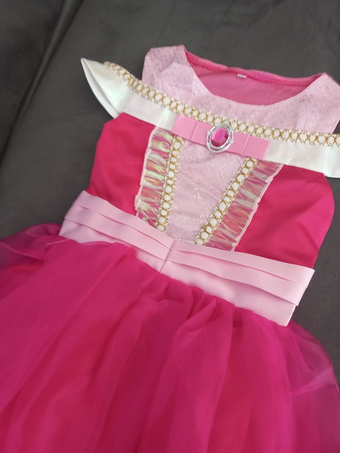 Robe déguisement princesse aurore belle au bois dormant 4/5 ans - photo numéro 2