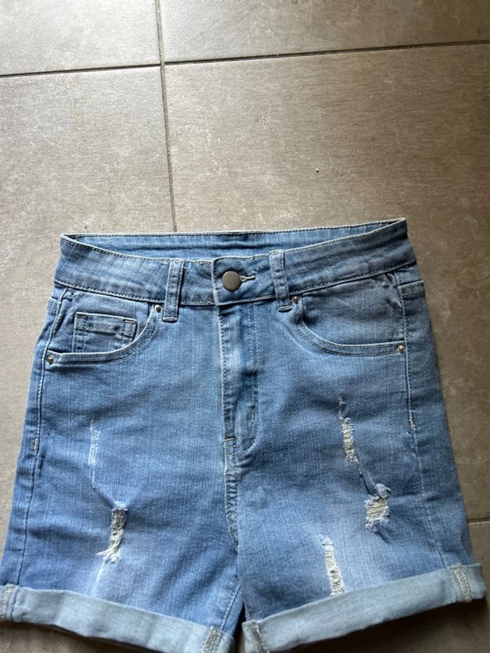 Short en jean taille haute 36 - photo numéro 2