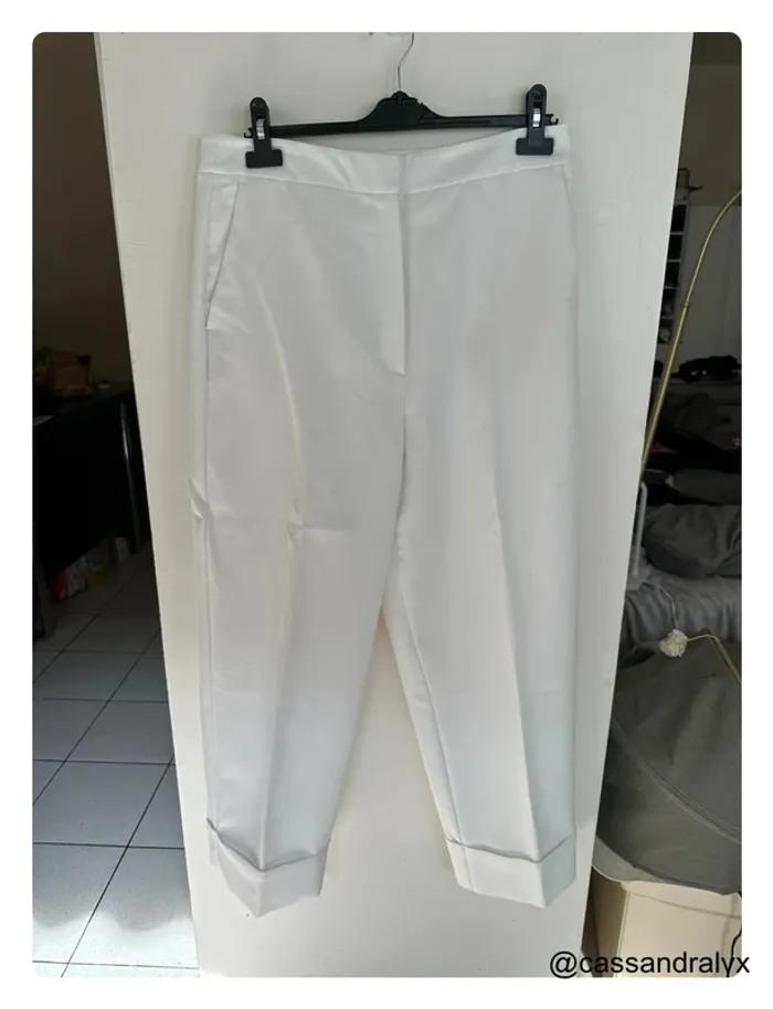 Pantalon fluide blanc - Zara
