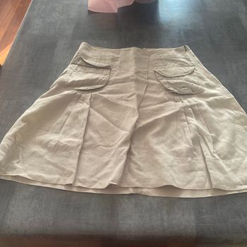 Jupe beige en lin Comptoir de Cotonniers