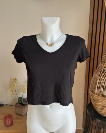 T-shirt court noir