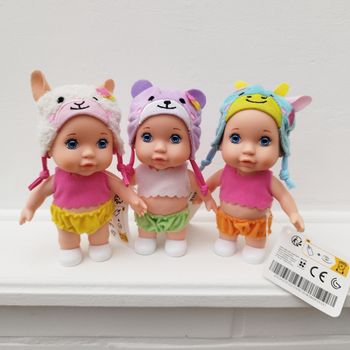 Adorables 3 poupées déguisées en animaux