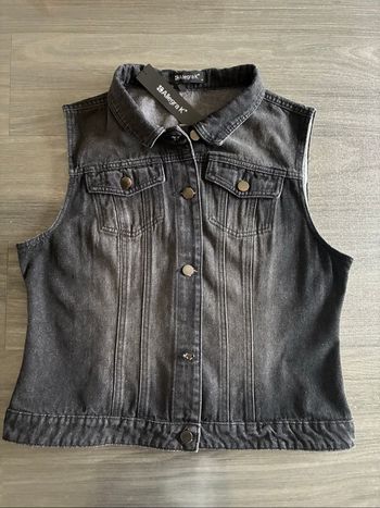 Veste en jean’s noir délavé femme