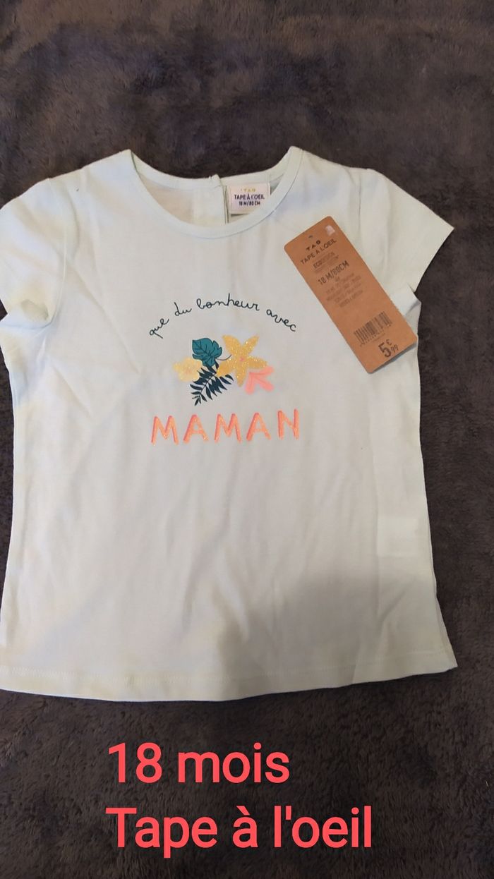 T -shirt manches courtes 18 mois Tape à l'oeil