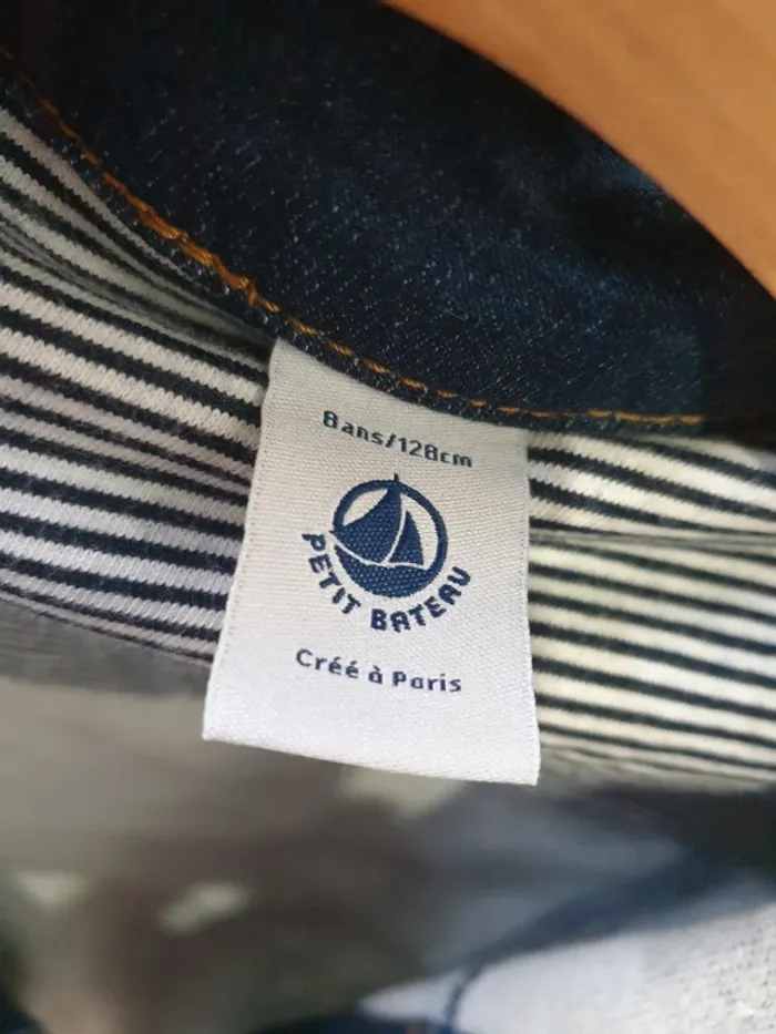 Veste en jeans Blazer 100% coton Petit Bateau Taille 8 ans - photo numéro 3
