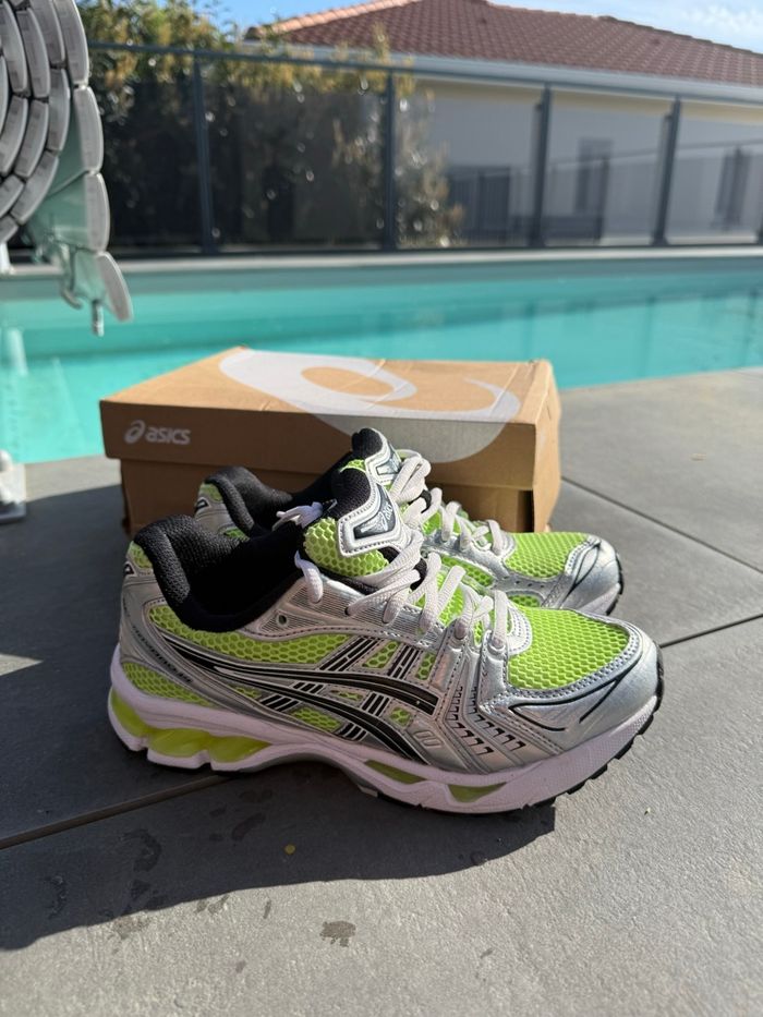 asics kayano 14 jaune/verte - photo numéro 3