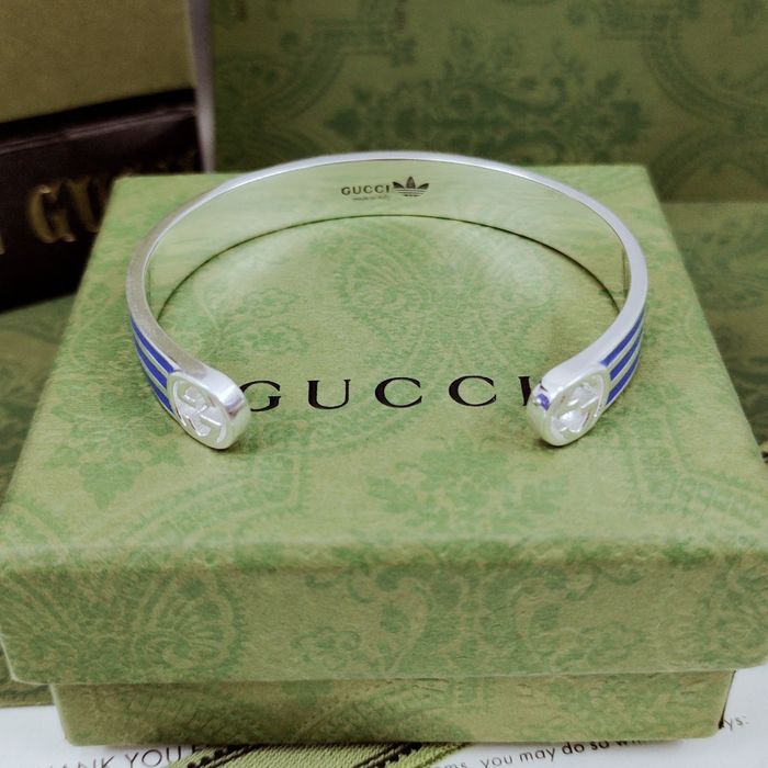 Bracelet Gucci * adidas en argent sterling, bleu - photo numéro 7