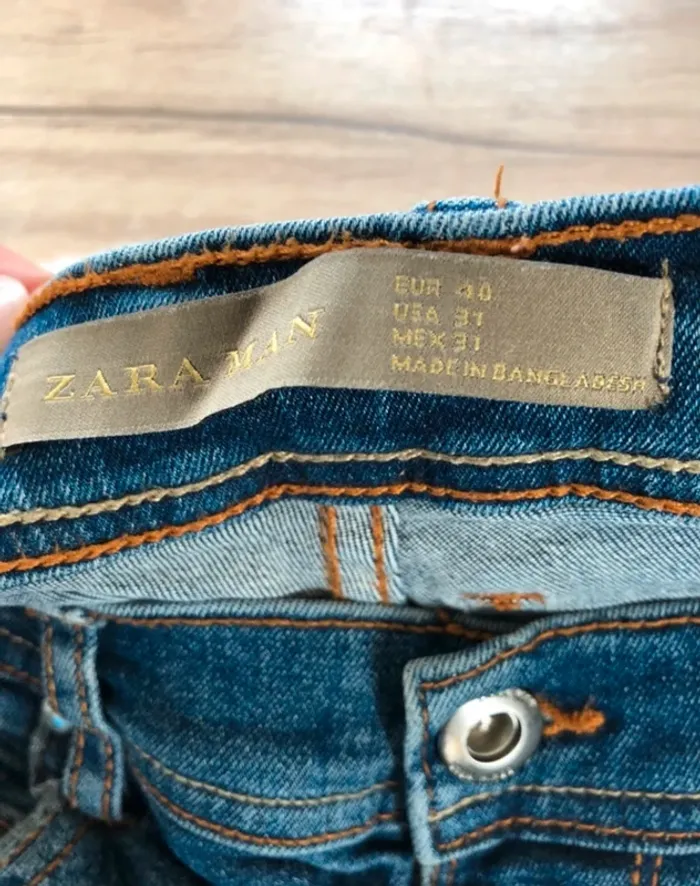 Zara man - jeans homme 40 aspect vieilli usé - photo numéro 4