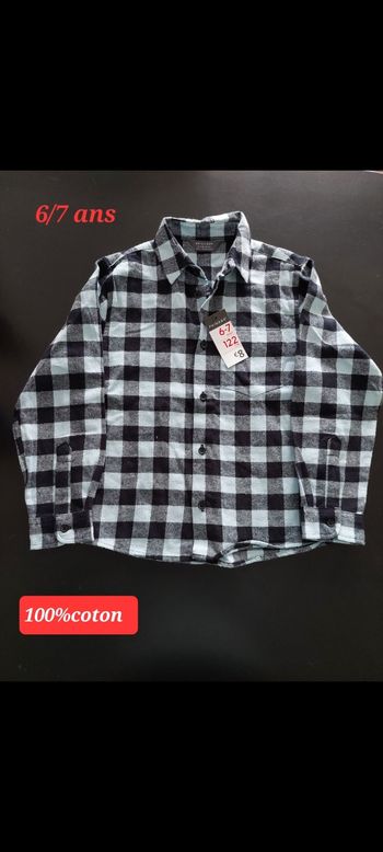 Chemise à carreaux garçon 6/7ans