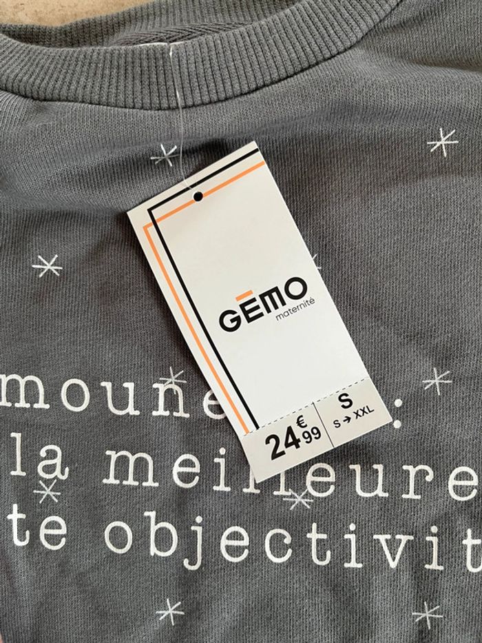 Pull de grossesse "Mamounette" neuf avec étiquette - photo numéro 3