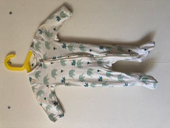 pyjama avec fermeture zippée motif éléphant bébé 3 mois