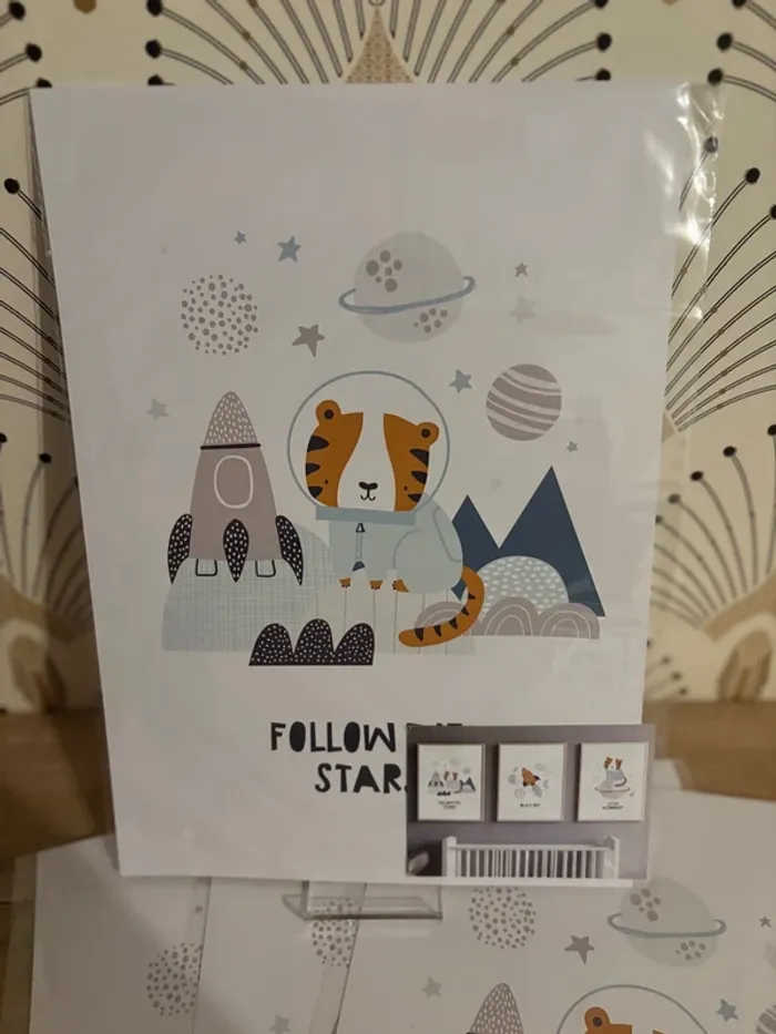 Affiches “Little Astronaute” pour chambre enfant