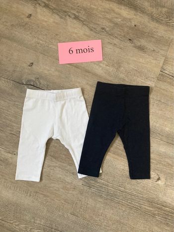 Lot de 2 leggings 6 mois