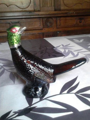 Ancienne bouteille de collection avon en forme de faisan