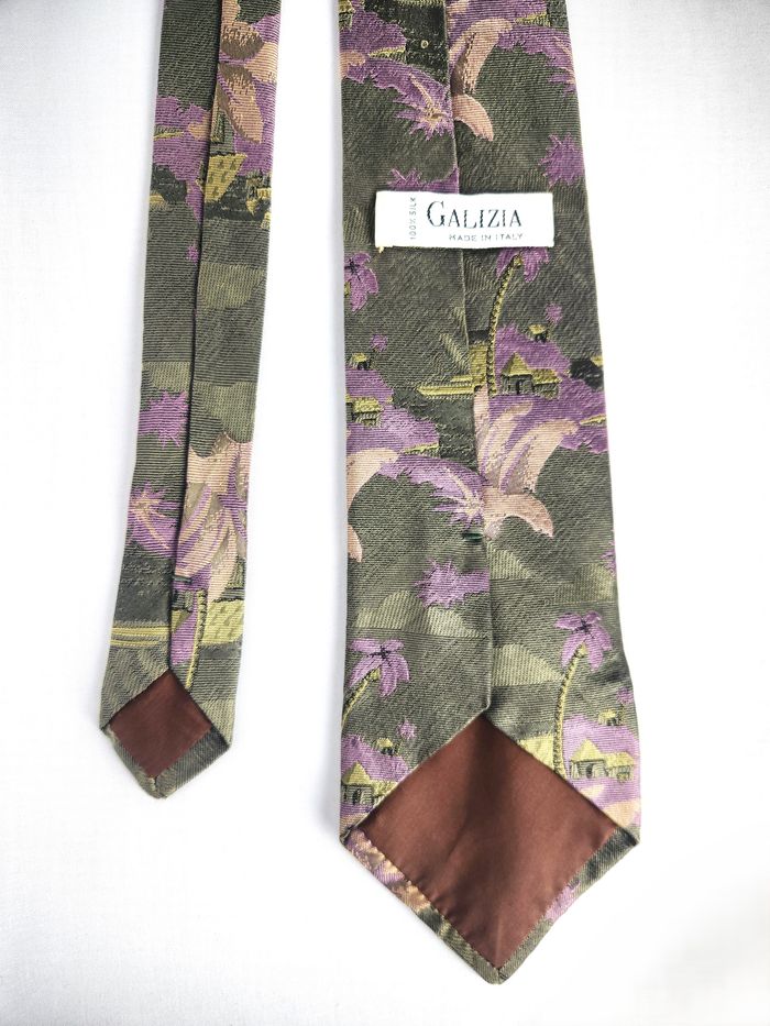 Cravate Galizia 100% Soie - Motif Floral Élégant - photo numéro 4