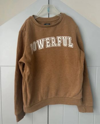 Sweat pull col rond camel  kiabi 8 ans