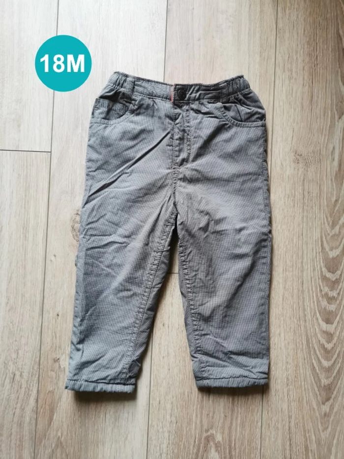 Pantalon hiver gris carreaux Orchestra 18 mois
