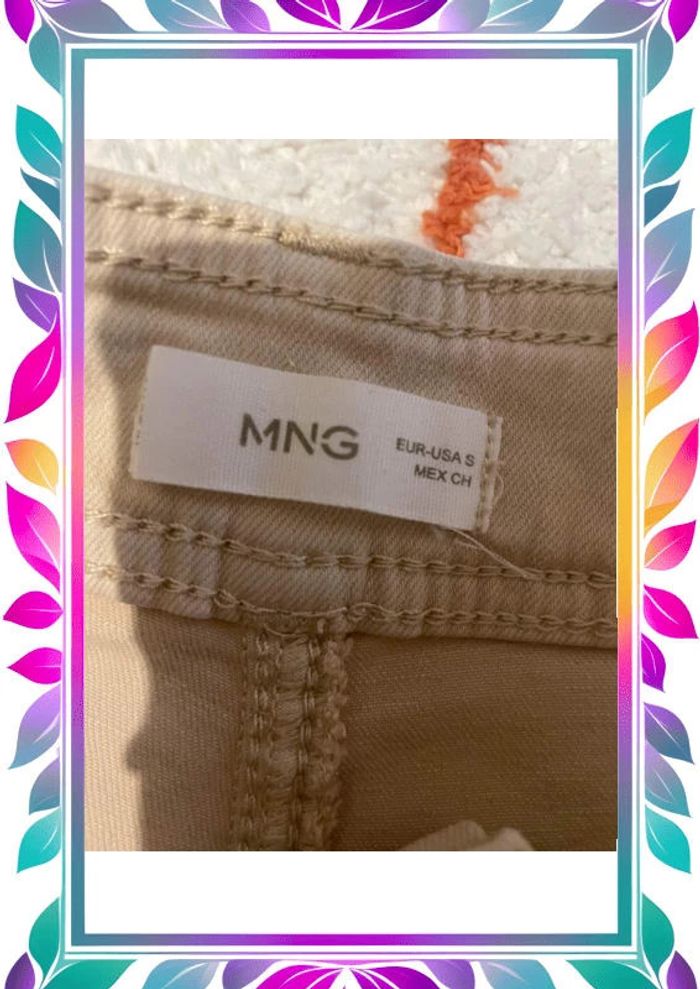 Jean beige Mango XXS - photo numéro 4