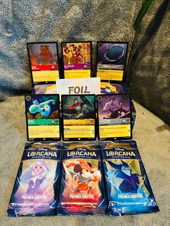 Lot cartes foil lorcana Disney chapitre 1 