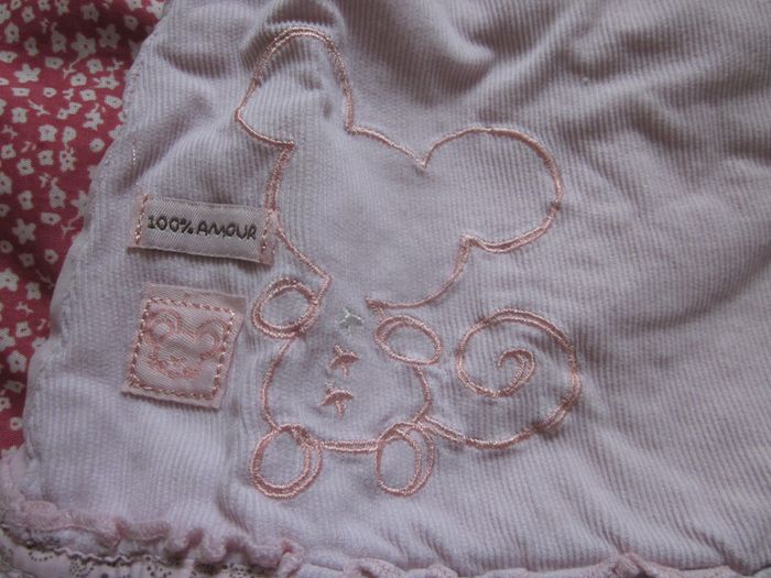 Robe velours fines raies rose 9 mois - photo numéro 3