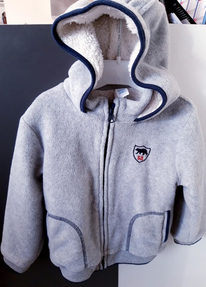 Veste zippée à capuche garçon-fille 24-36 mois / Baby club