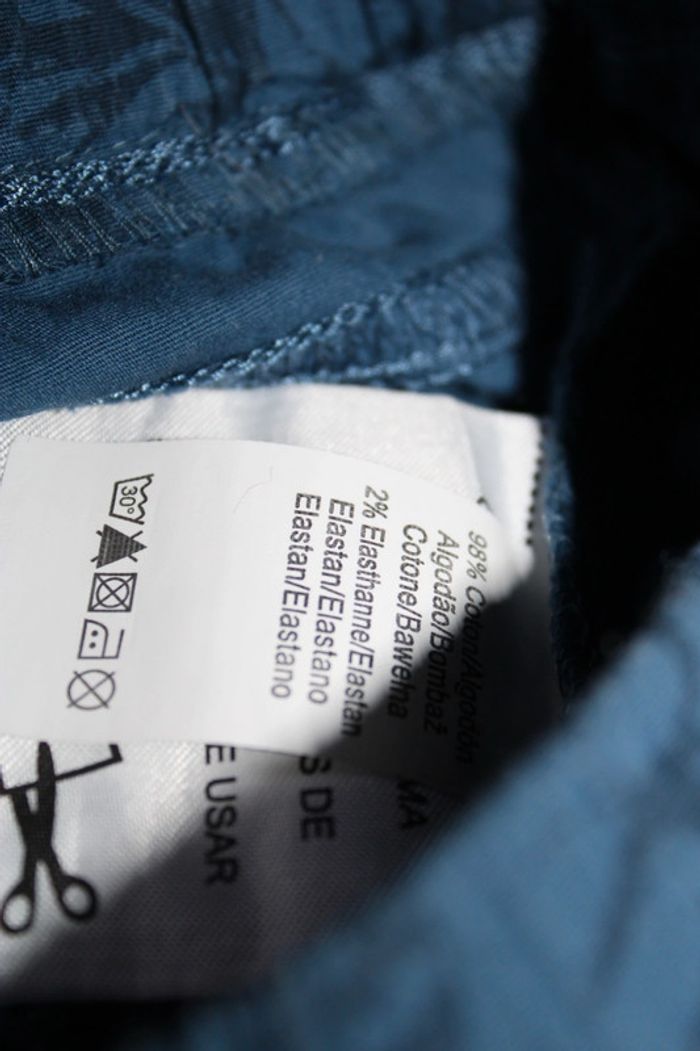 Pantalon bleu à motifs palmiers - Tissaïa - 9 ans - NEUF - photo numéro 4