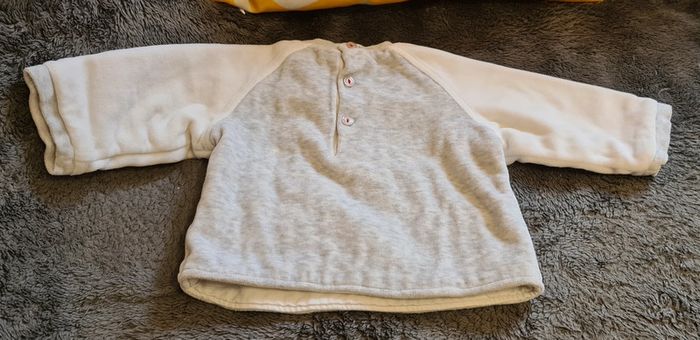 Pull gris chaud garçon taille 6 mois Natalys - photo numéro 3